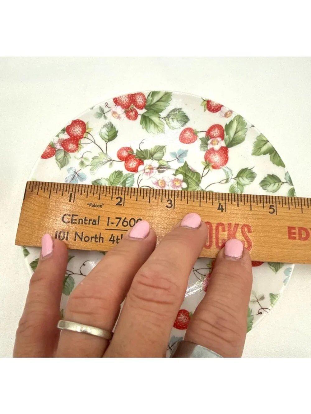 Grace Fine Porcelain Tea For One Set Strawberry Print Teapot Infuser Cup & Sauce